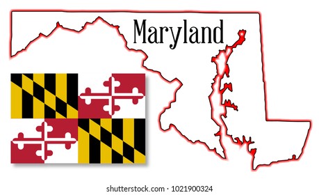 1,064 Maryland flag map Images, Stock Photos & Vectors | Shutterstock