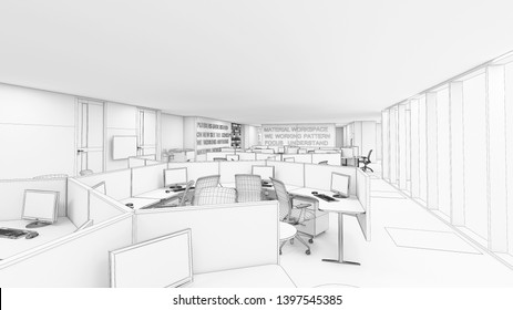 	
outline sketch drawing perspective of an interior space(3D rendering)	

