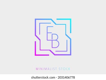 Outstanding Professional Elegant Trendy Awesome Artistic EB BE Initial Based Alphabet Icon Logo Design for Brand Identity Business Shop