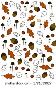 the outumn pattern with leaves