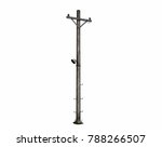 Overhead power lines 3D rendering