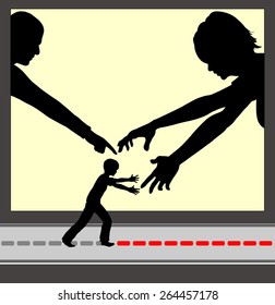 Overparenting. Concept Sign Of Parents Who Are Excessively Involved In The Life Of Their Child 