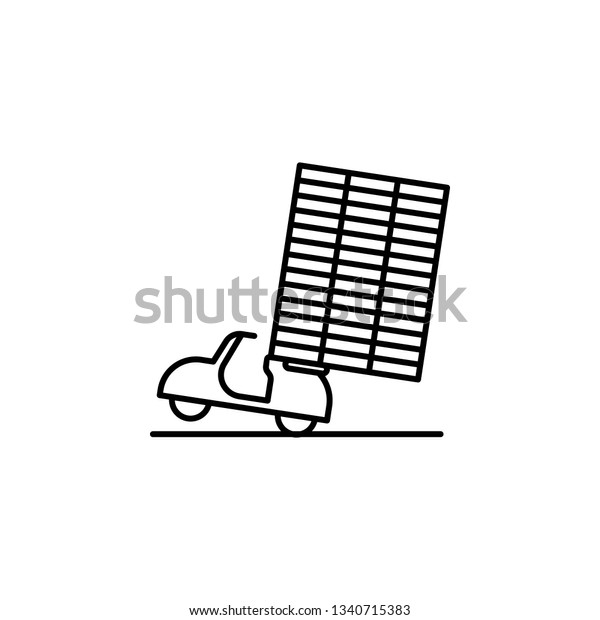 Overweight Motorbike Transport Icon Element Overweight Stock