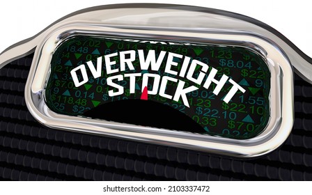 Overweight Stock Scale Company Shares Outperform Market 3d Illustration