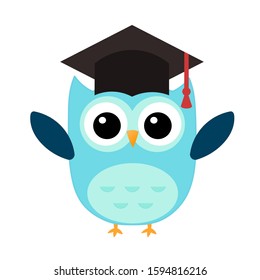 Logo Smart Owl Graduation Akademic Illutration Stock Vector (Royalty ...