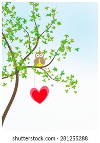 Owl and Heart