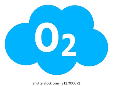 Oxigen Cloud Raster Illustration Flat Illustration Stock Illustration ...