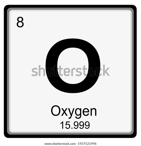 Oxygen Atomic Number Mass Number Stock Illustration 1937521996 ...