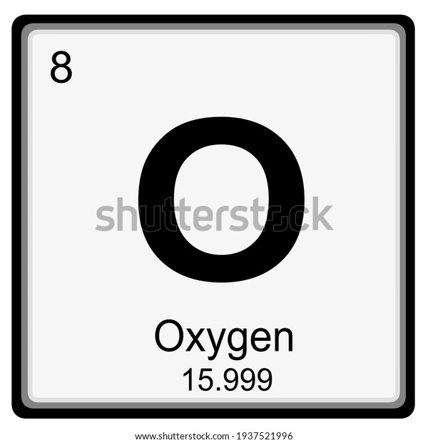 Oxygen Atomic Number Mass Number Stock Illustration 1937521996 