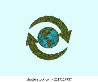 Ozone layer or ozone shield. Ozone Layer Preservation International Day. 3D globe shape isolated with white background. - Powered by Shutterstock