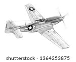 P-51D Mustang drawing