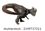 Pachycephalosaurus, dinosaur from the Late Cretaceous period, isolated on white background (3d paleoart render) 