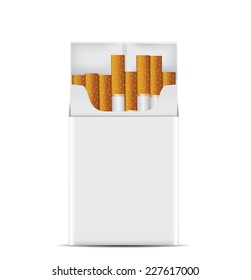 Cigarettes Pack Flat Style Vector Illustration Stock Vector Royalty Free