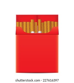 Red Pack Cigarettes Hand Drawn Sketch Stock Vector Royalty Free