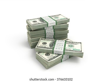 Money Bills 3d Illustration Isolated On Stock Illustration 572018755 ...