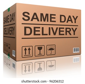 package delivery same day shipment urgent and quick cardboard box internet web shop order delivery