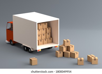 Packages Logistics Cargo Loading Freight Transportation Stock ...