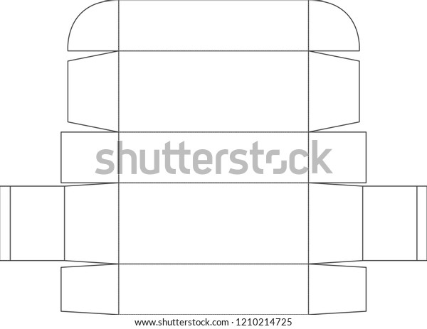 Packaging Template 63cm X 465cm Stock Illustration 1210214725