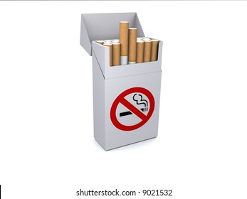 Packet Cigarettes No Smoking Symbol Printed Stock Illustration 9021532 ...