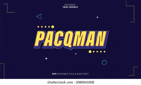 Pacqman Editable Text Effect EPS File