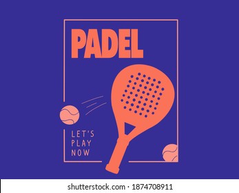 Padel tennis banner, poster illustration.  - Powered by Shutterstock