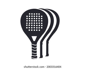 Padel tennis rackets set in black and white.  - Powered by Shutterstock