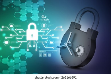 Padlock with security lock