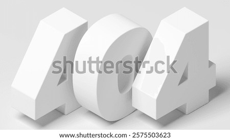 Page not found. HTTP 404. Error. 3d illustration.