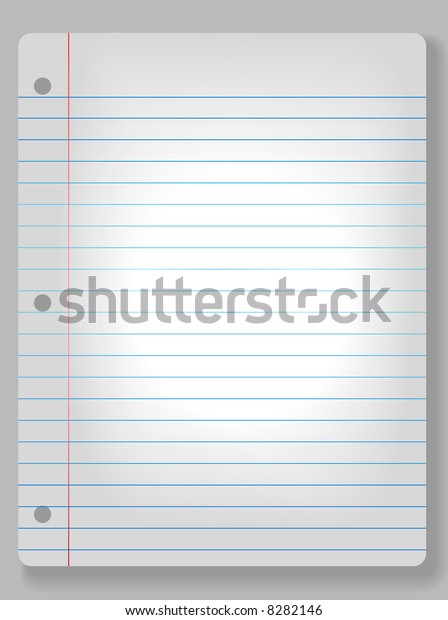 page wide ruled notebook paper on stock illustration 8282146