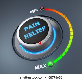 Pain Relief Button Position 3d Rendering