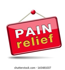 Pain Relief Or Management By Painkiller Or Other Treatment Chronic Back Injury Sign With Text