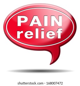 Pain Relief Or Management By Painkiller Or Other Treatment Chronic Back Injury Sign With Text