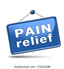 Pain Relief Or Management By Painkiller Or Other Treatment Chronic Back Injury Sign With Text