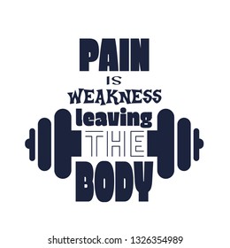 Pain Weakness Leaving Body Gym Fitness Stock Illustration 1326354989 