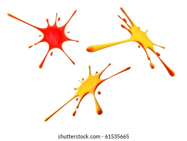 Paint blot 3d render