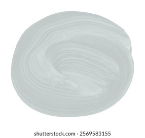 Paint brush texture shape stroke. Artistic neutral painting element in grey, blue gray color. Textured gouache drawn template with smear. Hand painted object, form, figure, background