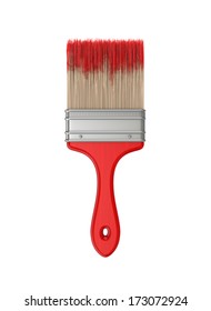 Paint Brush.Isolated On White Background.3d Rendered.