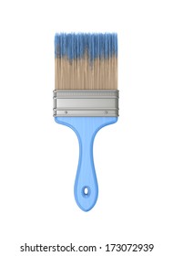 Paint Brush.Isolated On White Background.3d Rendered.