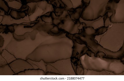 Paint Chocolate Texture. Dark Coffee Background. Black Pastry Pattern. Watercolor Cocoa Stains. Abstract Chocolate Texture. Brown Creamy Wallpaper. Black Cookie Surface. Liquid Chocolate Texture.