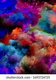 Farbbewegung. Color Dream Serie. Komposition von Farbverläufen und Spektraltönen für das Thema Fantasie, Kreativität und Kunstmalerei