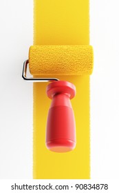 Paint Roller 3d Render