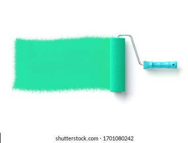 Paint Roller Isolated On White 3D Illustration