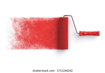 Paint Roller Isolated On White 3D Illustration