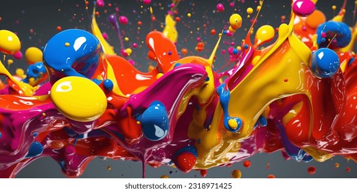 Paint splash, Abstract background, bubbles background for design as banner