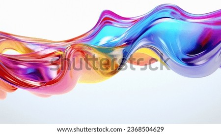 Paint splash on a white background. 3D conceptual illustration for digital art subject.