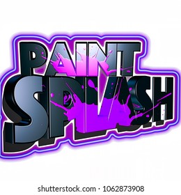 Paint Splash Written Message On 260nw 1062873908 
