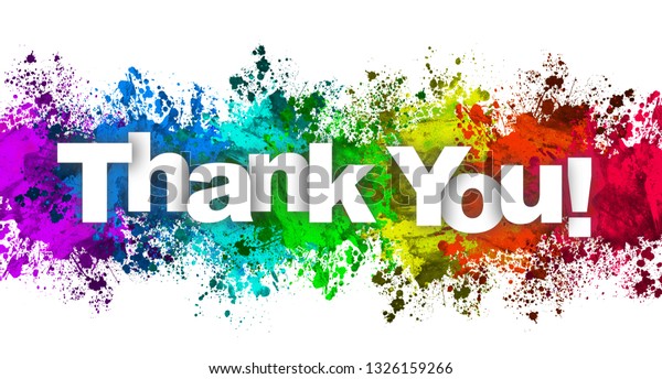 Paint Splatter Thank You Stock Illustration 1326159266