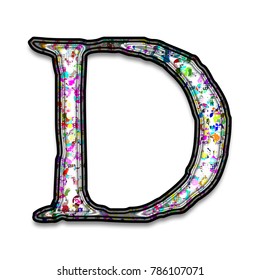 Colorful Letter D Upper Letter Alphabet Stock Vector (Royalty Free ...