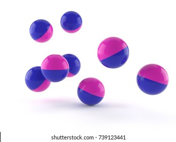 Paintball balls isolated on white background. 3d illustration