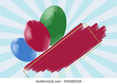 painted easter eggs abstract background